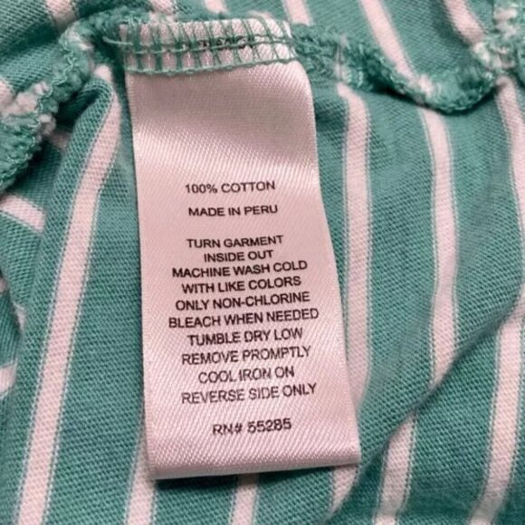 Express Jersey Tunic Women’s XL Mint Green White Stripe 3/4 Sleeve Pullover Tee - Picture 7 of 9